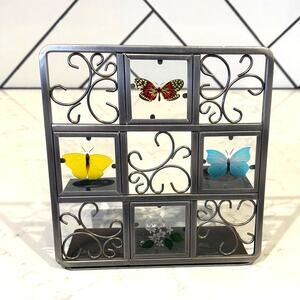 Vintage PartyLite Butterfly Tea Light Easel Style Candle Holder fairy bohemian